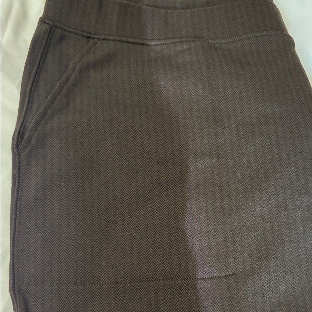 Mondetta Herringbone Straight Leg Pants - Dark Brown - Picture 7 of 7